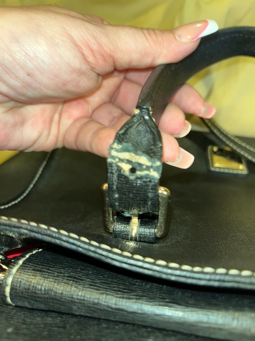 Dooney & Bourke Black Pebble Grain Large Mindy Tote - Picture 7 of 9